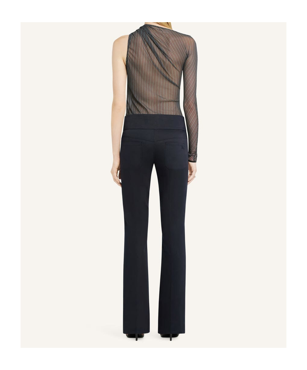 Courrèges Striped Mesh Top In Black