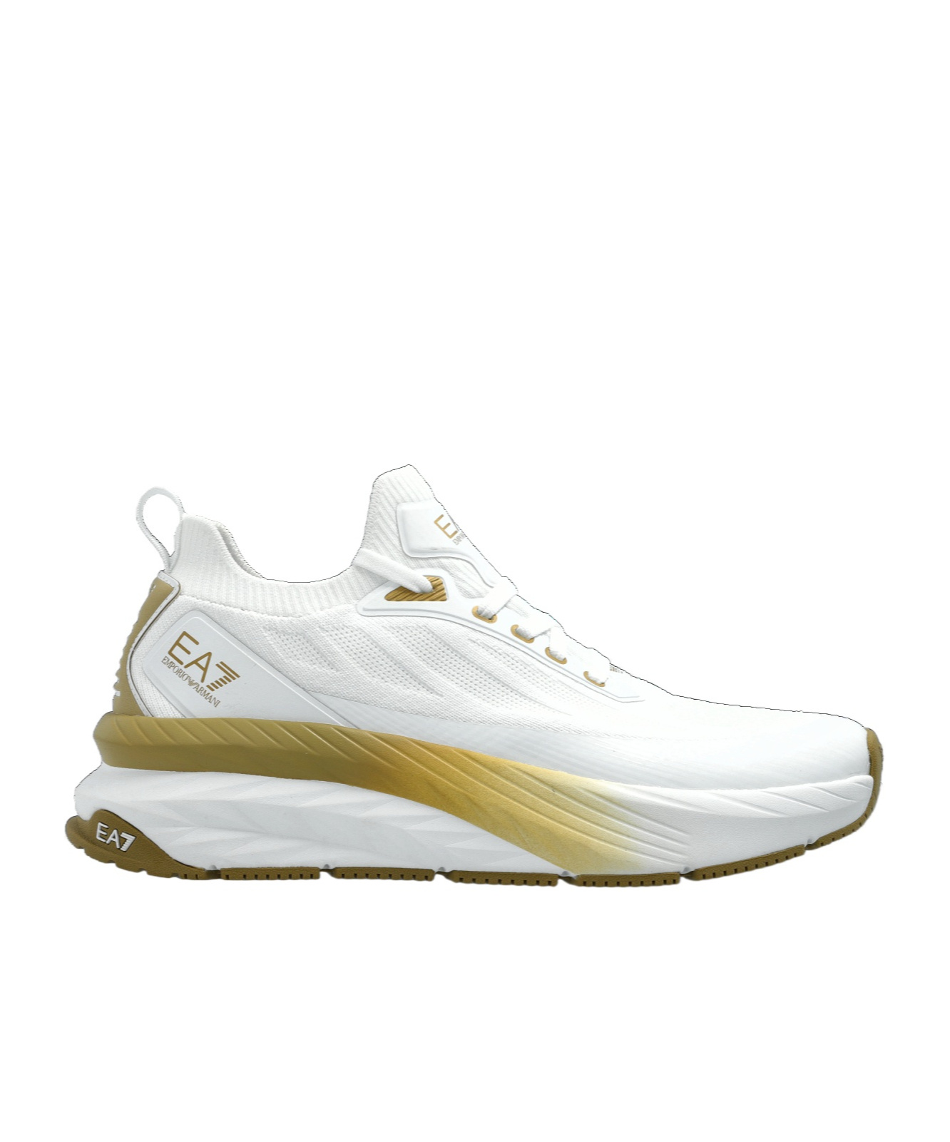 Ea7 Chunky Sole Running Sneakers In White
