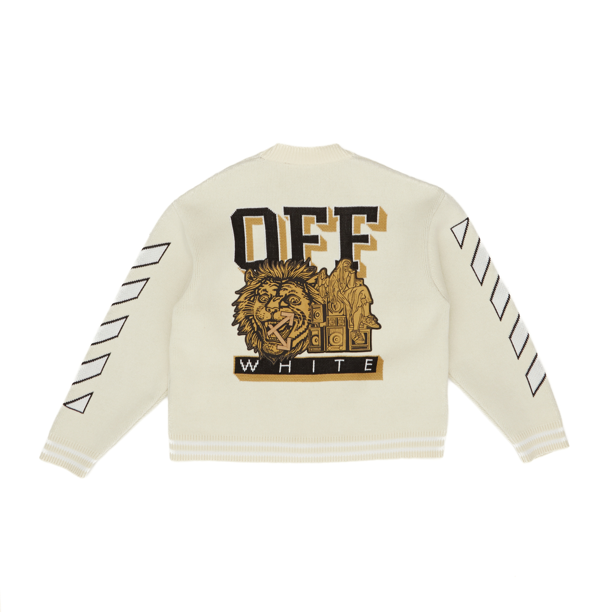 Off-white Lion-embroidery Cardigan In Neutral