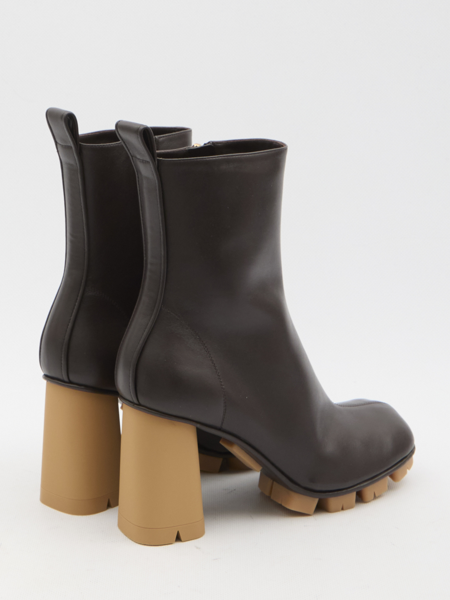Bottega Veneta Shore 70 Nappa Leather Ankle Boots In Black