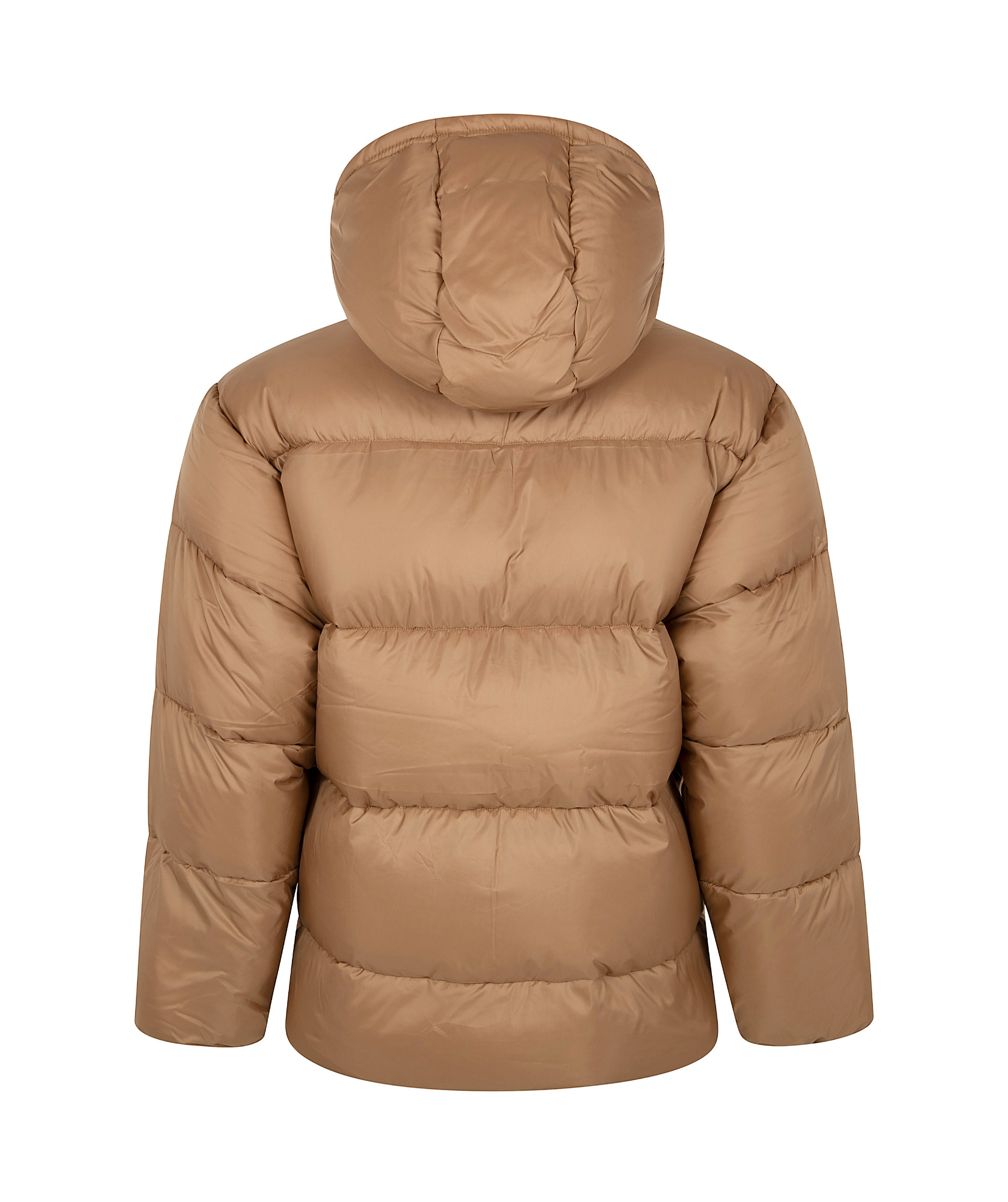 Carhartt Hooded Quilted Jacket Side Pockets In Brown
