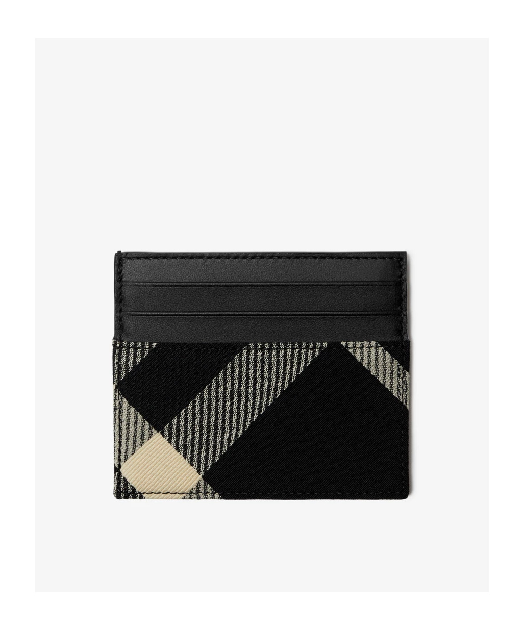 Burberry Tall Check Card Case In Black