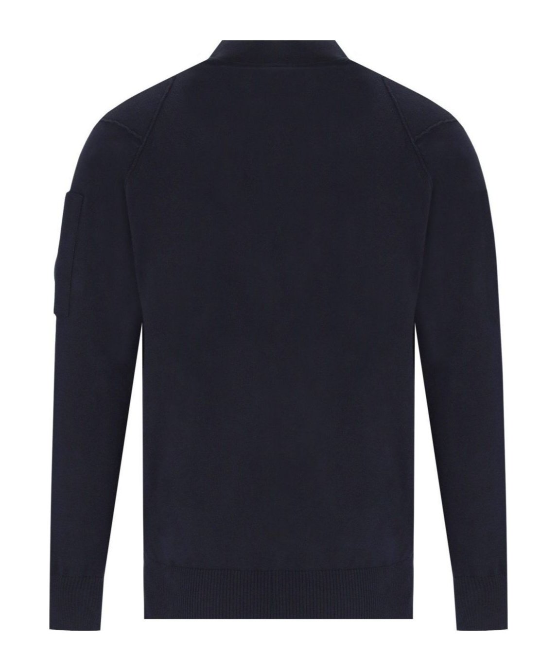 C.p. Company Minimalist Deep V-neck Cardigan With Button-down Front In Black