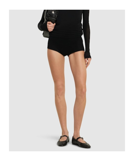 THE FRANKIE SHOP ALISSA BLEND KNIT MICRO SHORTS