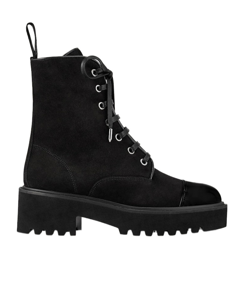Aquazzura Desert Lace-up Suede Boots In Black