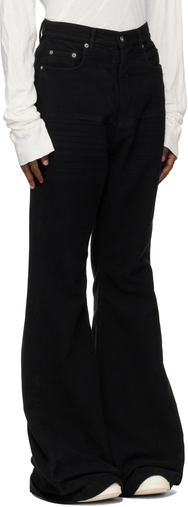 Rick Owens Drkshdw Black Porterville Bolan Bootcut Trousers In Black