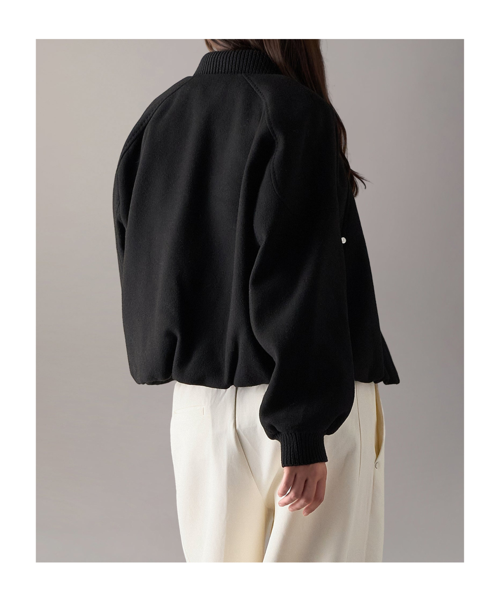 Moose Knuckles Grid 3-in-1 Wool Bomber Jacket In Black