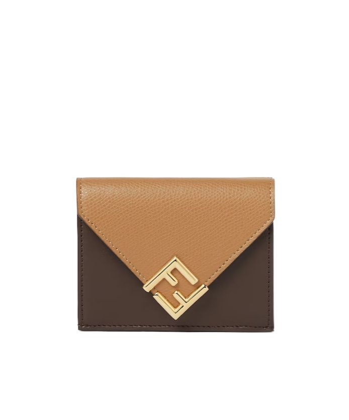 Fendi Ff Diamonds Wallet In Brown