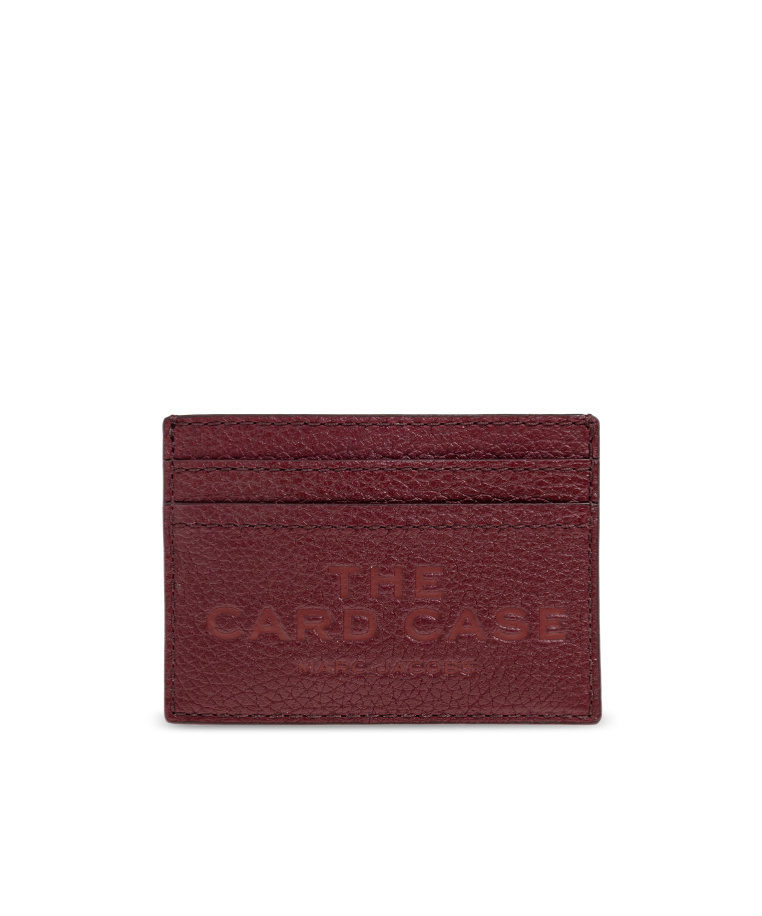 Marc Jacobs The Card Case Grained Leather Card Holder In Red