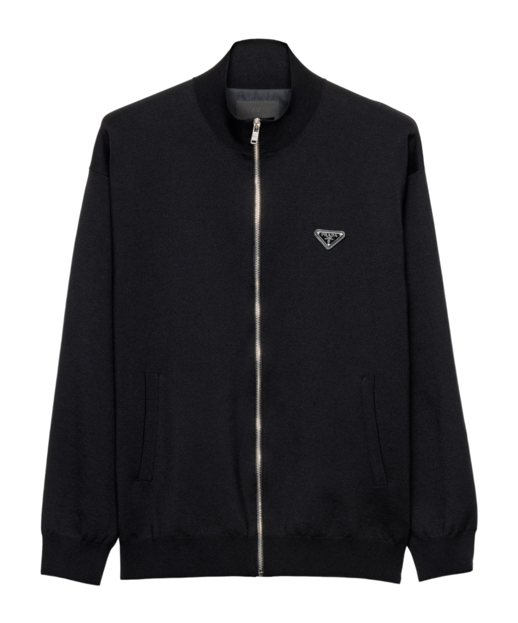 Prada Technical Cotton Blouson Jacket In Black