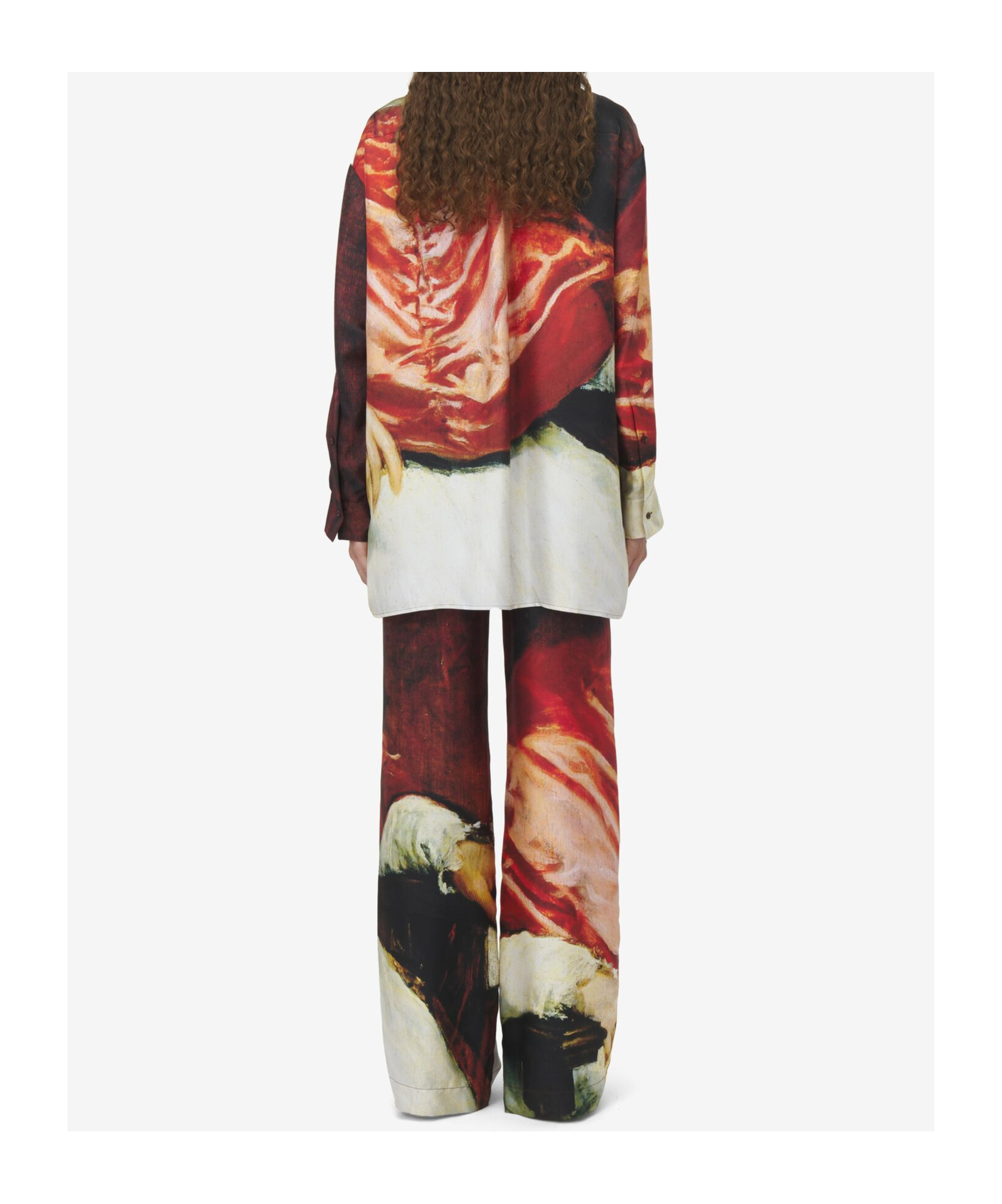 Alexander Mcqueen Twill Silk Shirt In Red