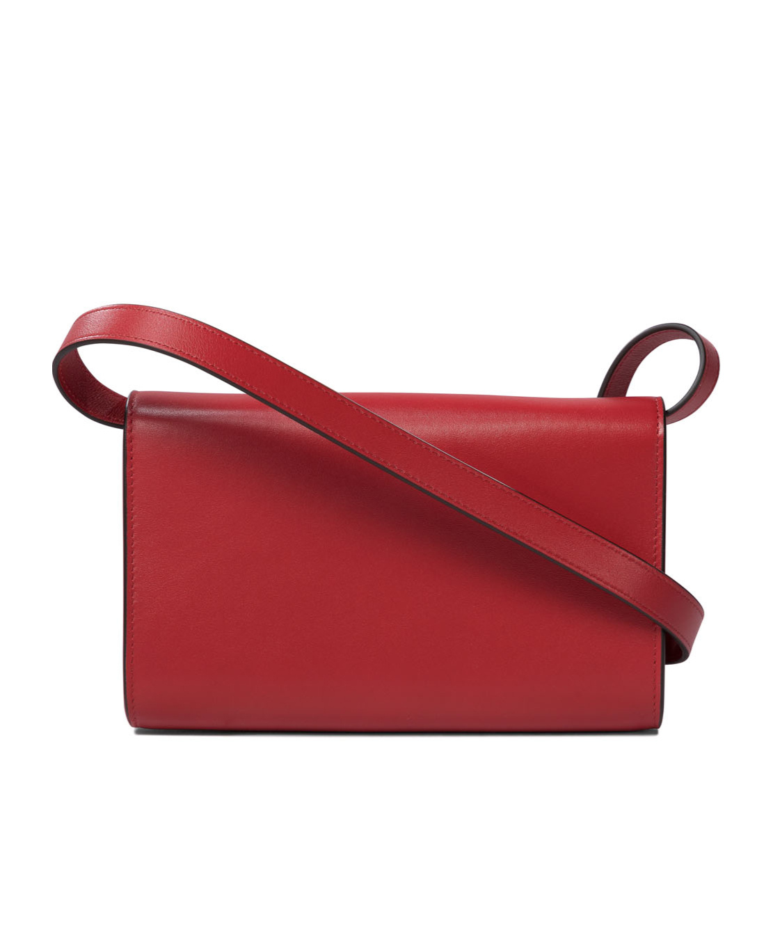 Marni Trunkaroo Calf Leather Clutch In Red