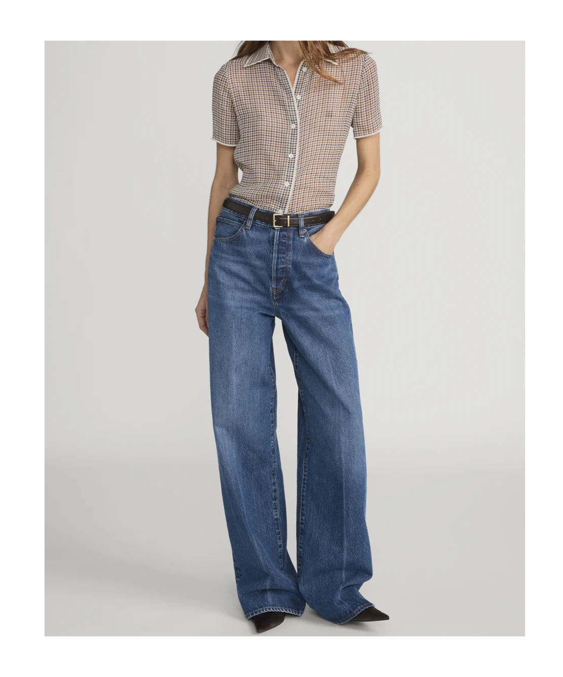 Frame High-waisted Wide-leg Jeans In Blue