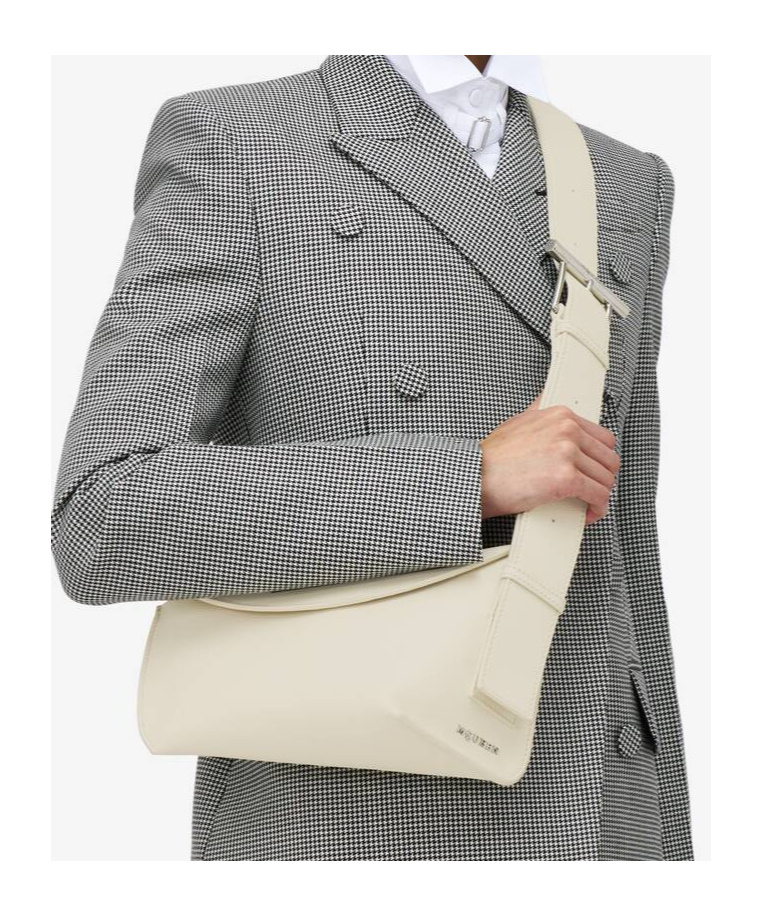 Alexander Mcqueen Leather T-bar Sling Cross-body Bag In Cream