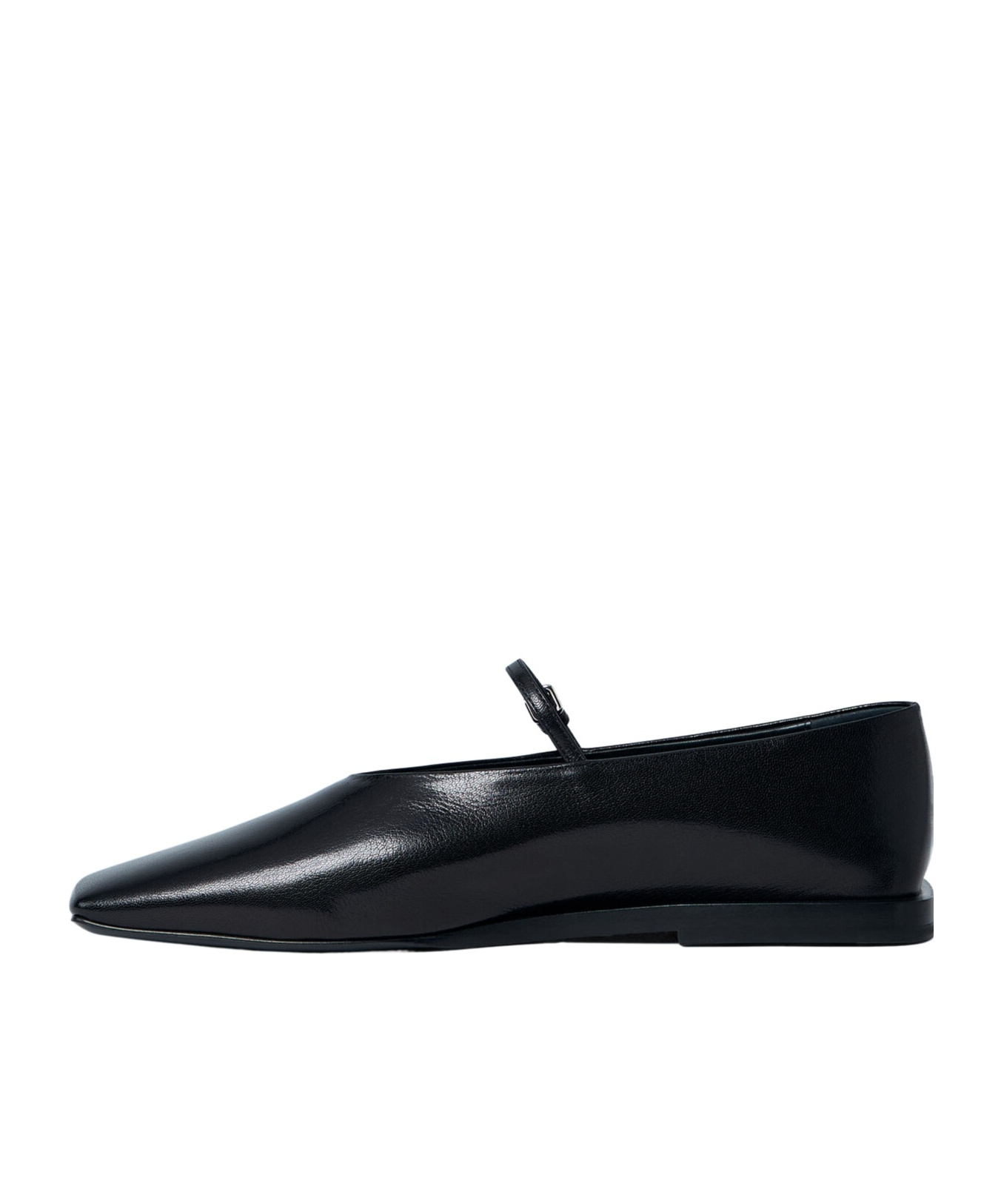 Jil Sander Leather Flat Shoes In Black