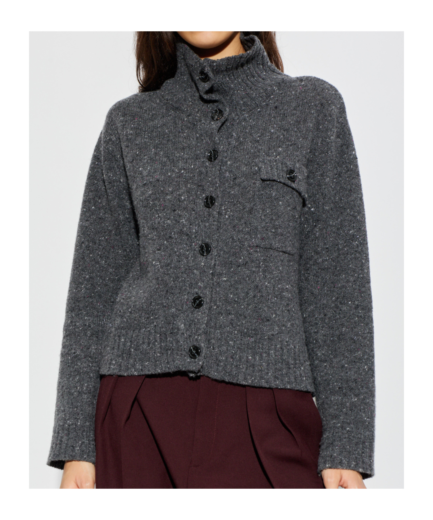Samsoe & Samsoe Salois Button-fastening Cardigan In Gray