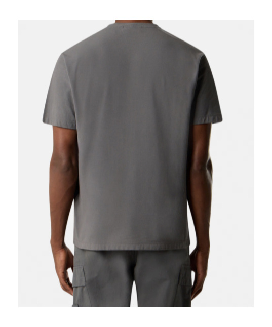 Stone Island Slim-fit T-shirtwith Compass Logo Patch In Gray