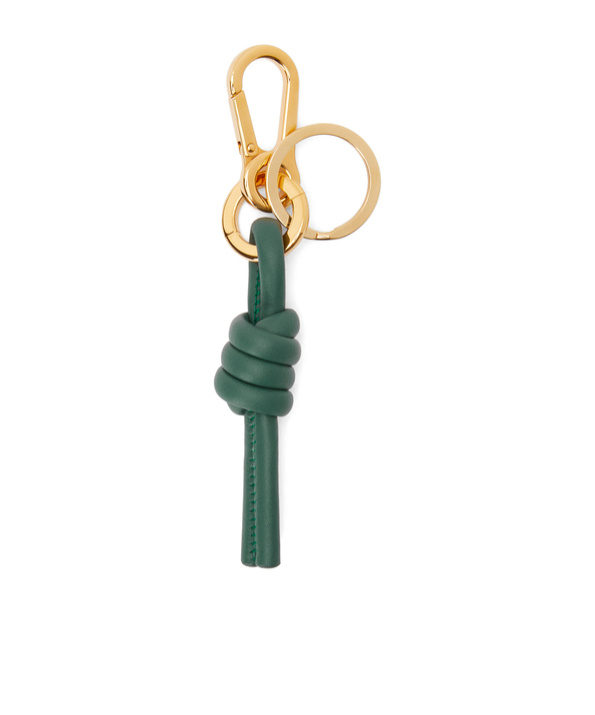 Loewe Calfskin Knot Charm In Green