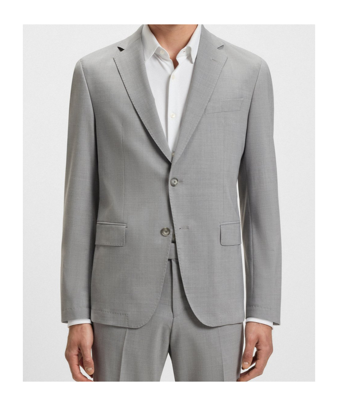 Hugo Boss Wool Suit In Gray
