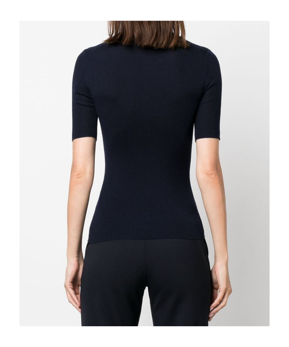 P.a.r.o.s.h Short-sleeved Rib Sweater In Black