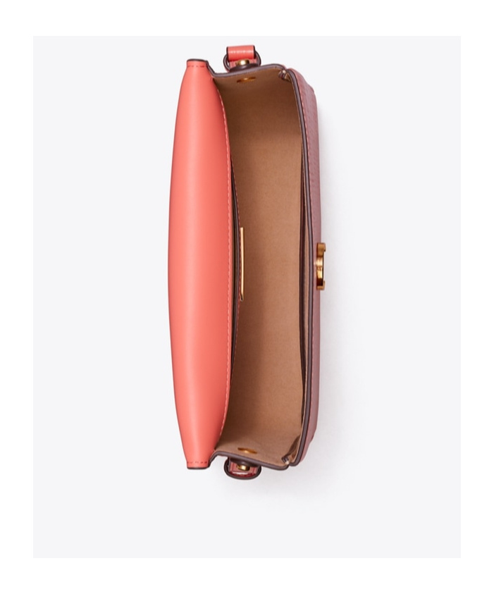 Tory Burch Robinson Crosshatched Convertible Shoulder Bag In Pink