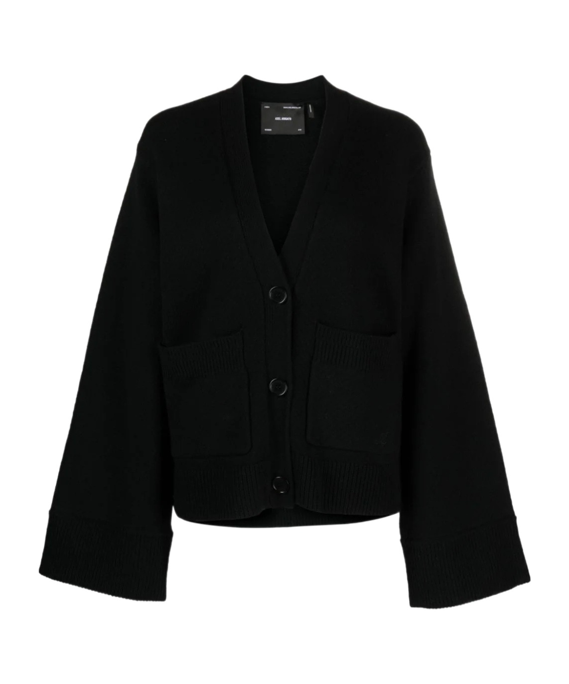 Axel Arigato Memory Boxy-fit Wool Cardigan In Black