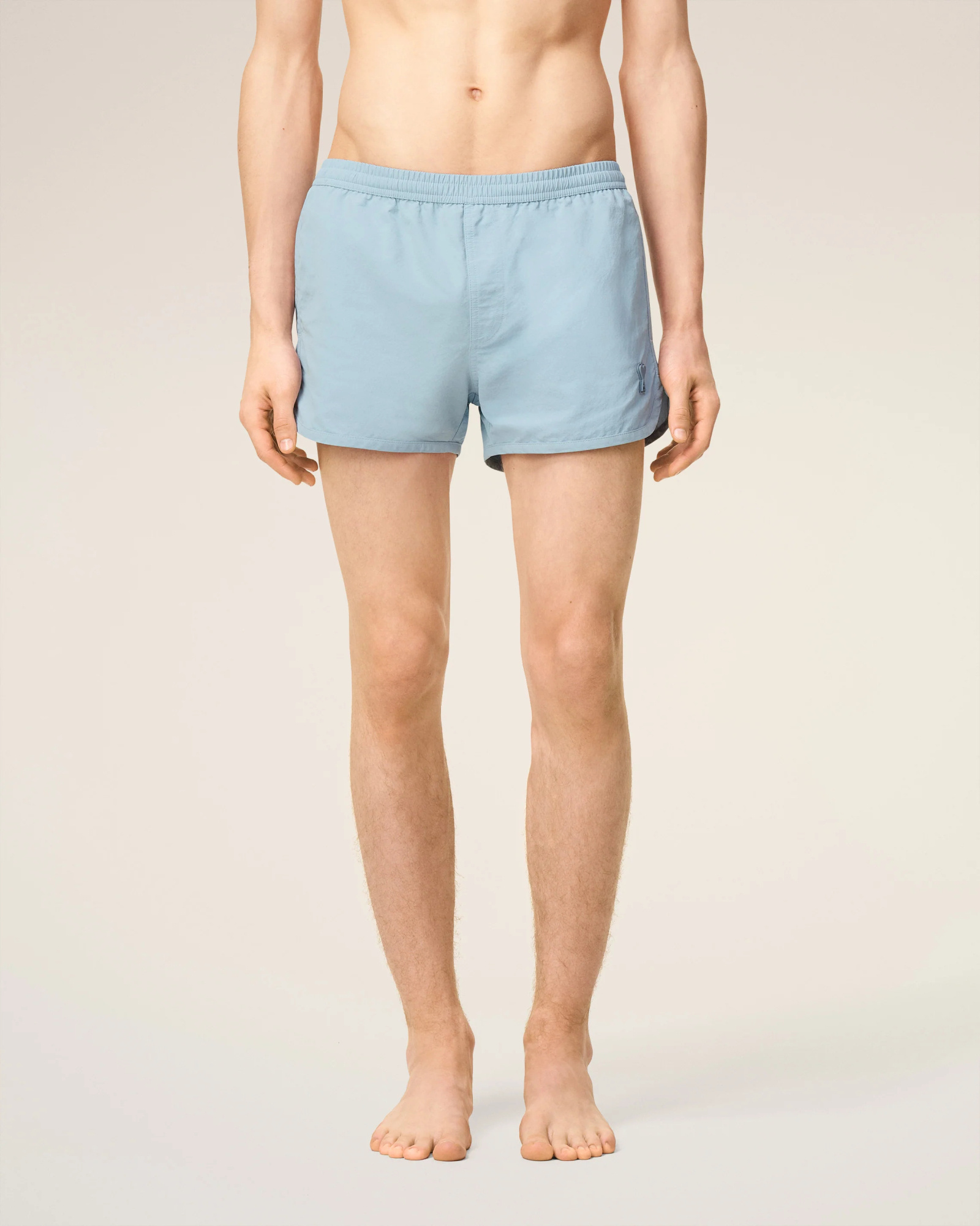Ami Alexandre Mattiussi Logo-patch Swim Shorts In Blue
