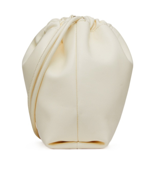 Valentino Mini Vlogo Pouf Bucket Bag In Nude