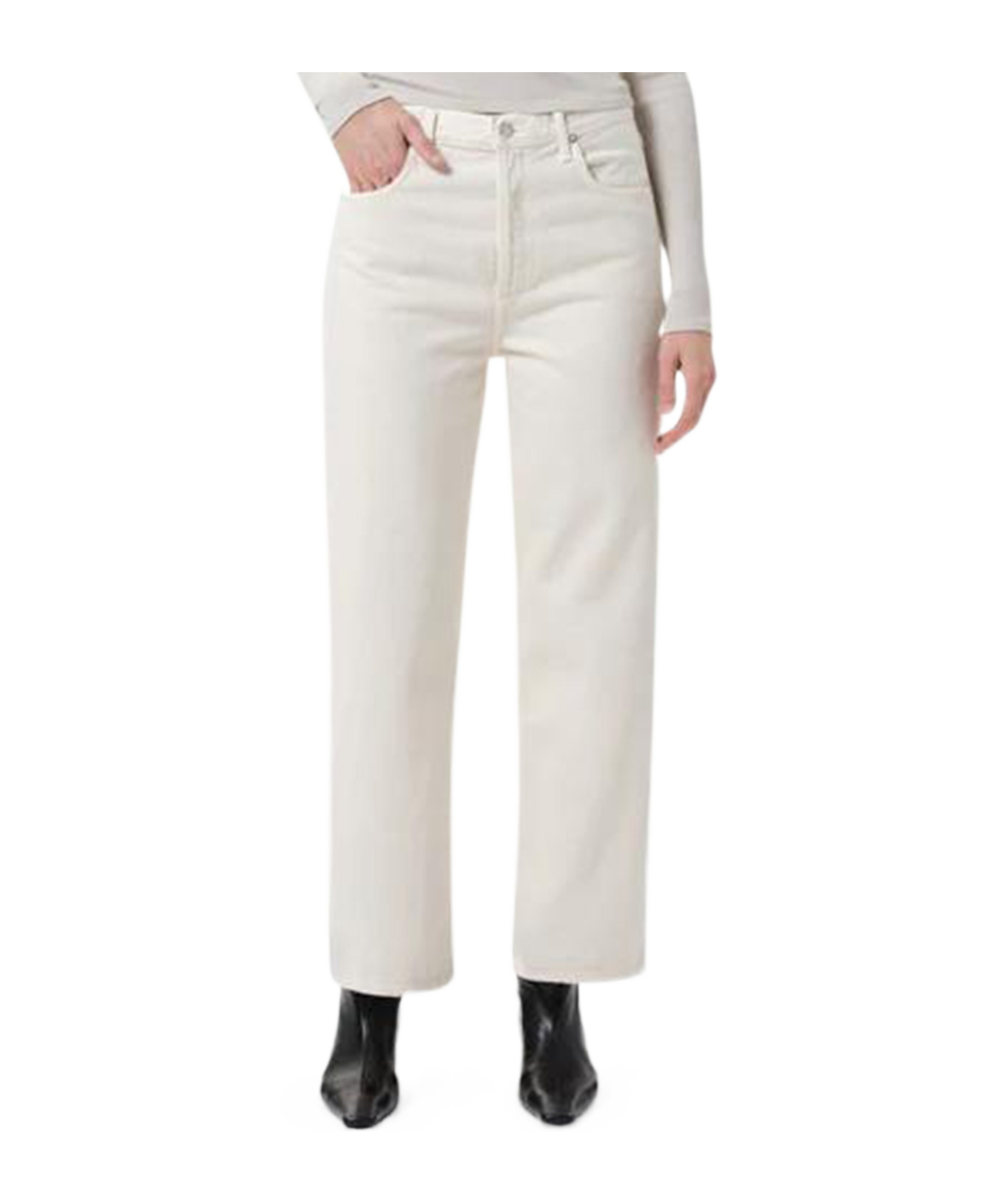 Agolde Straight-leg Jeans In White