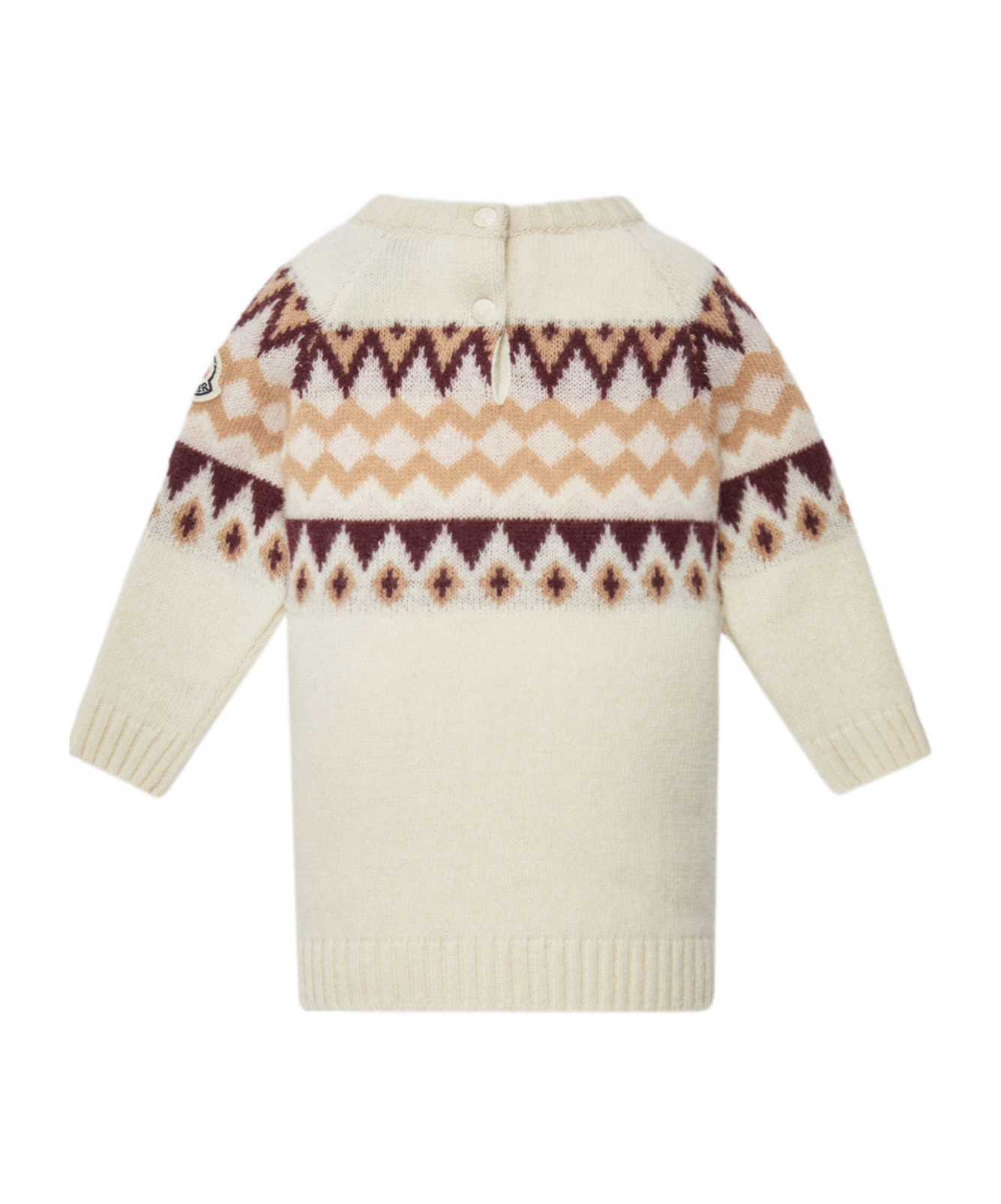 Moncler Wool Jacquard Dress In White
