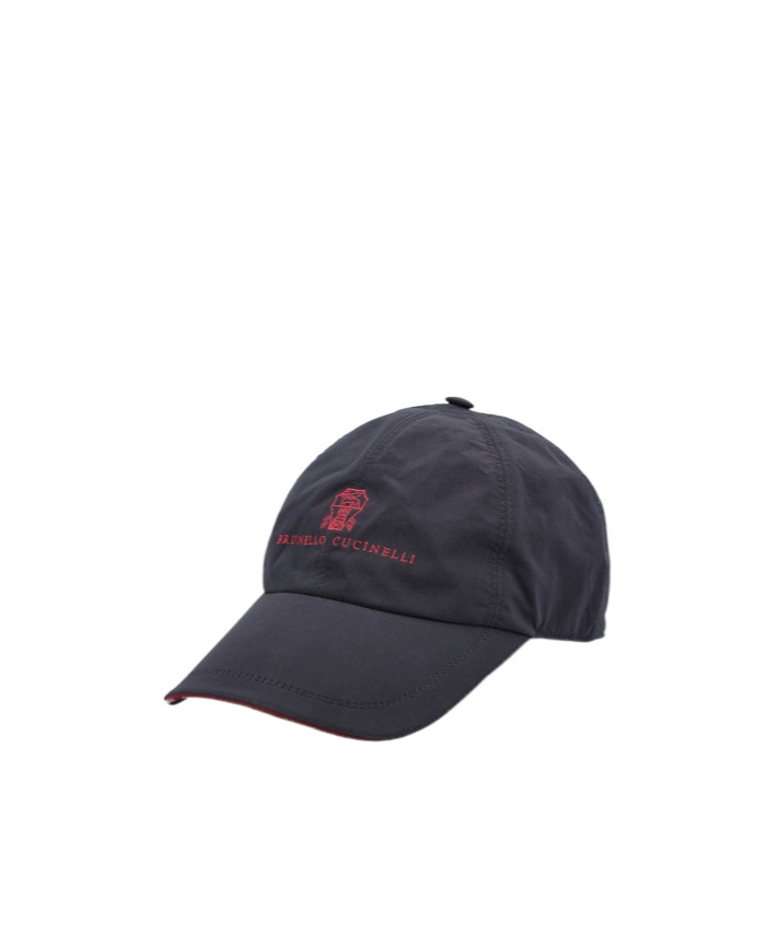 Brunello Cucinelli Men Logo Baseball Cap In Blue