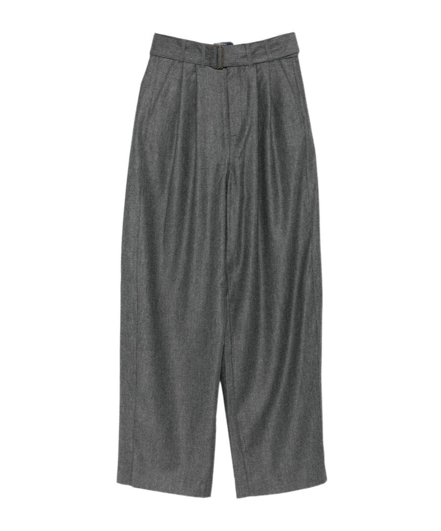Soeur High Waist Wool Blend Trousers With Belt In Black