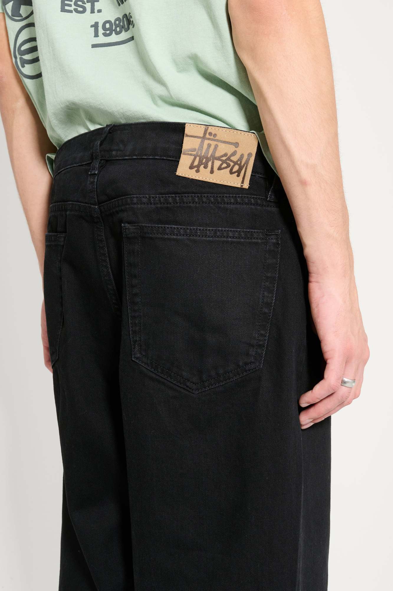 Stussy Belt-loop Jeans In Black