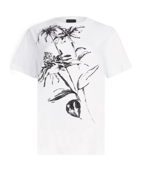Liu •jo Cotton T-shirt With Print In White