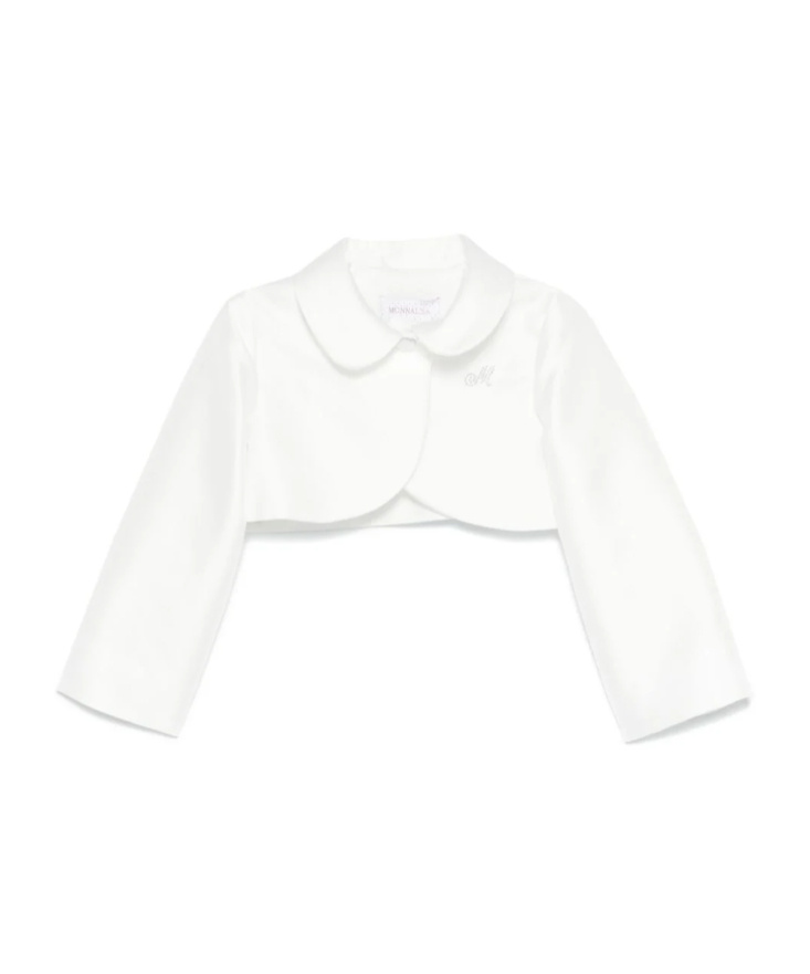 Monnalisa Logo-embellished Jacket In White