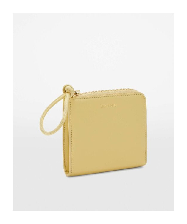 Jil Sander Giro Logo-stamp Leather Cardholder In Nude