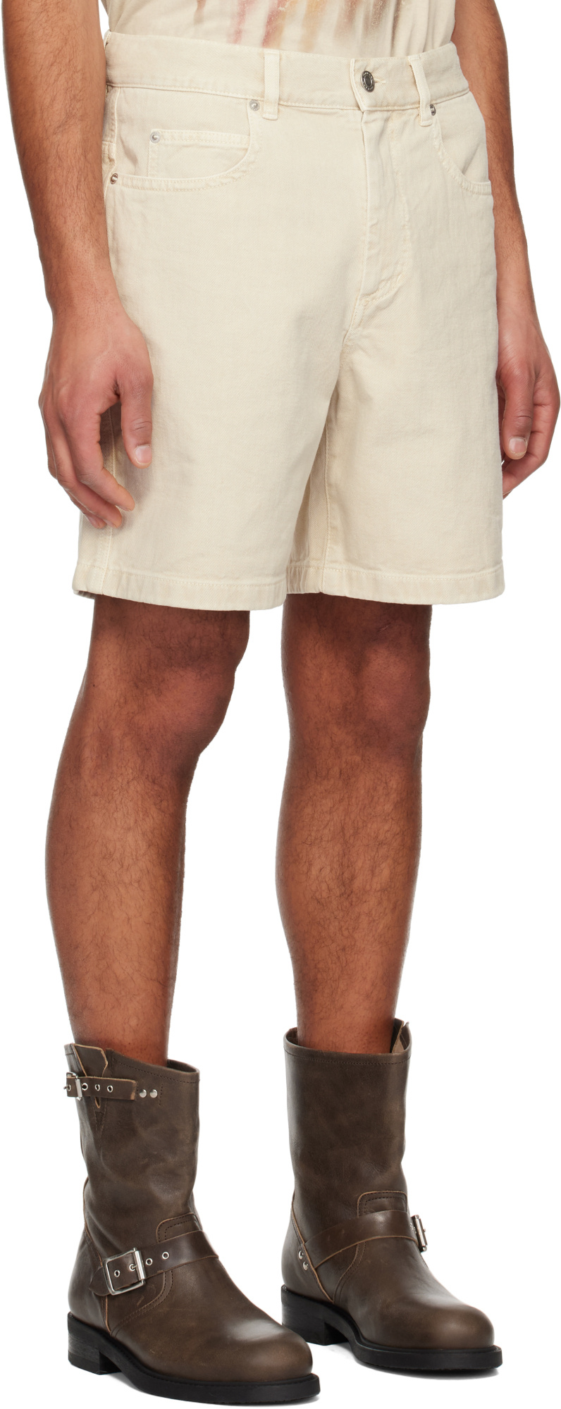 Isabel Marant Off-white Jeffry Shorts In Nude