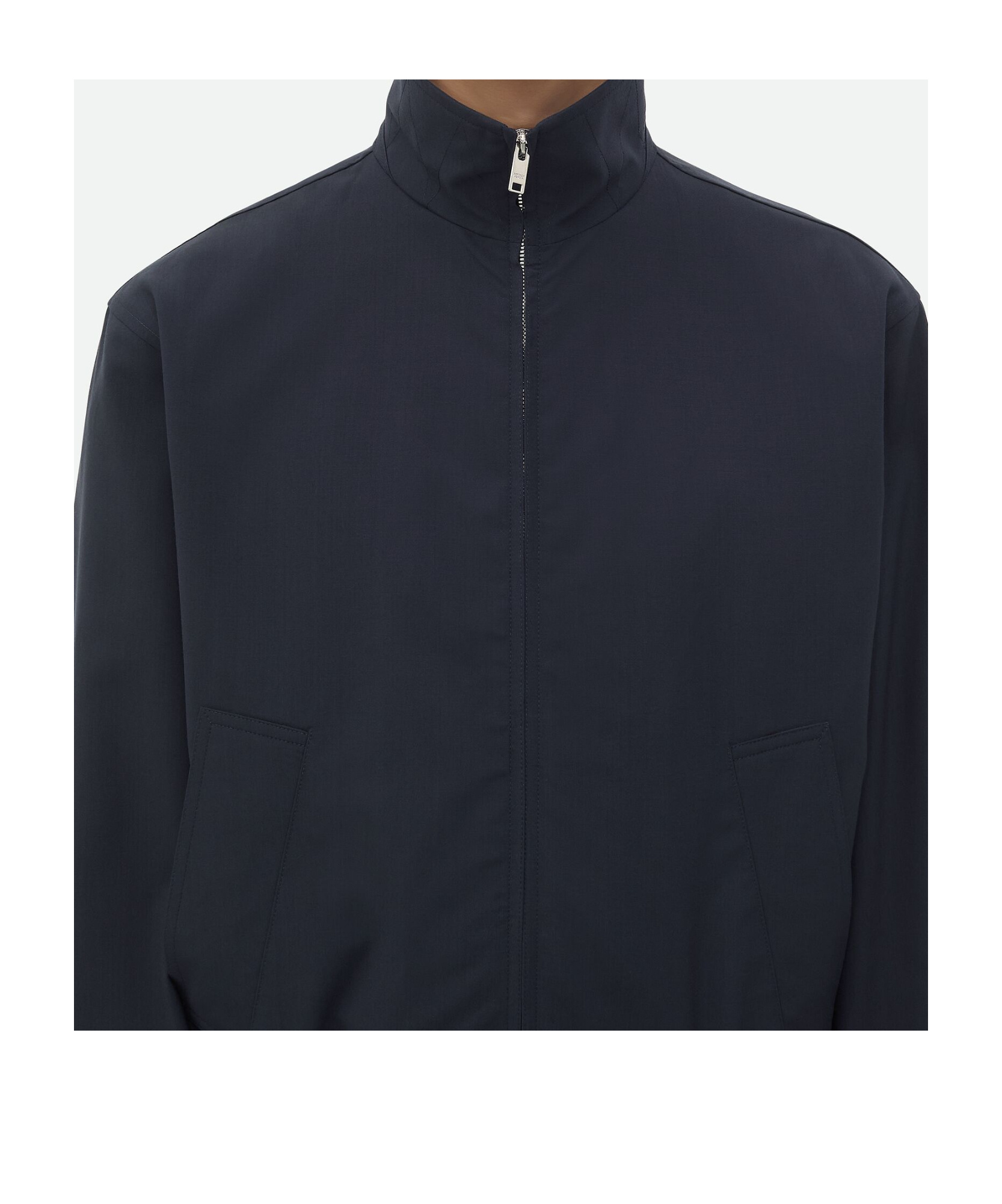 Bottega Veneta Long-sleeved Wool Casual Jacket In Black