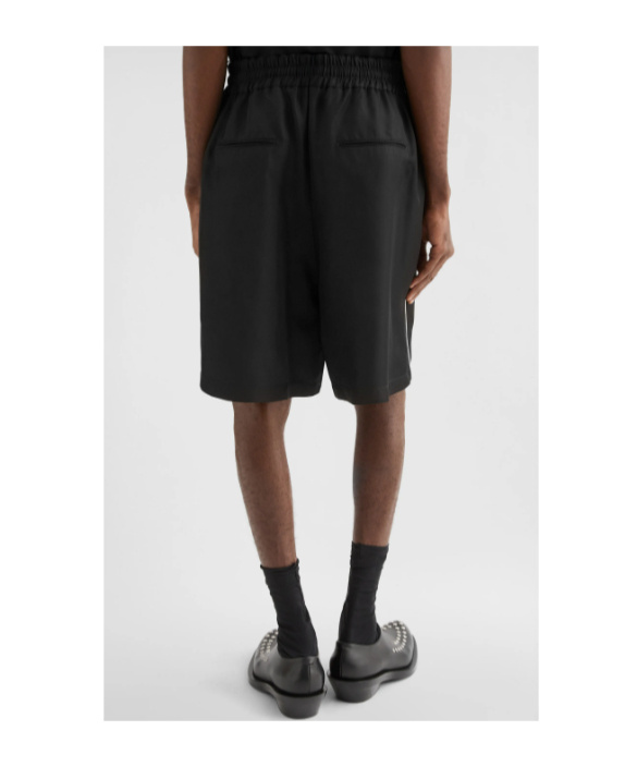 Jil Sander Fluid Viscose Shorts In Black