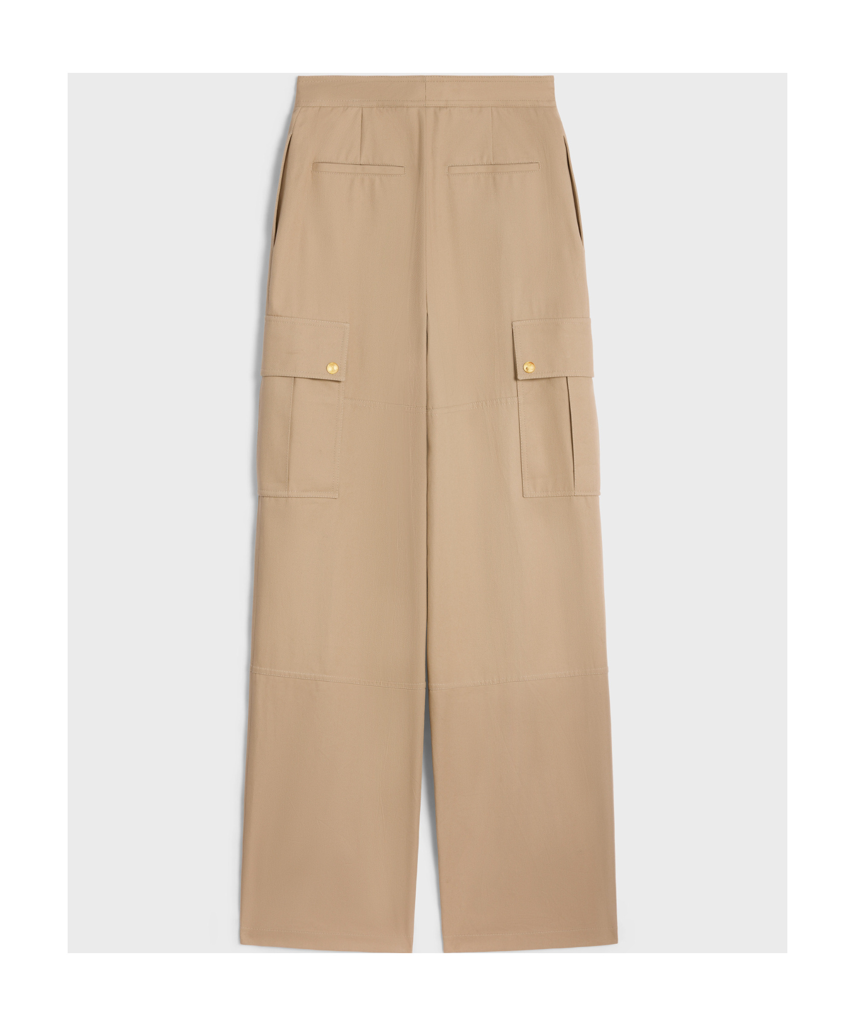 Celine Twill Work Casual Pants In Nude
