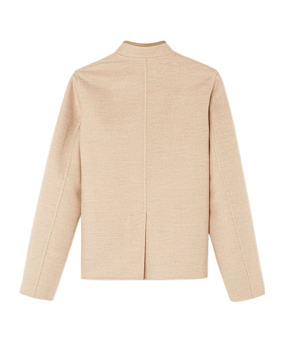 Loro Piana Single-breasted Cashmere Casual Jacket In Nude