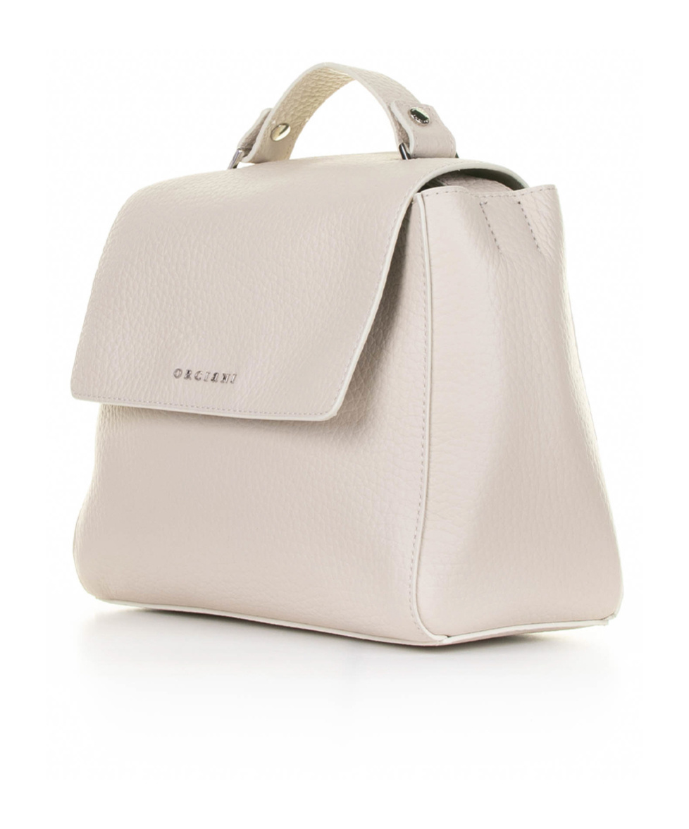Orciani Sveva Soft Small Ivory Bag With Shoulder Strap In White
