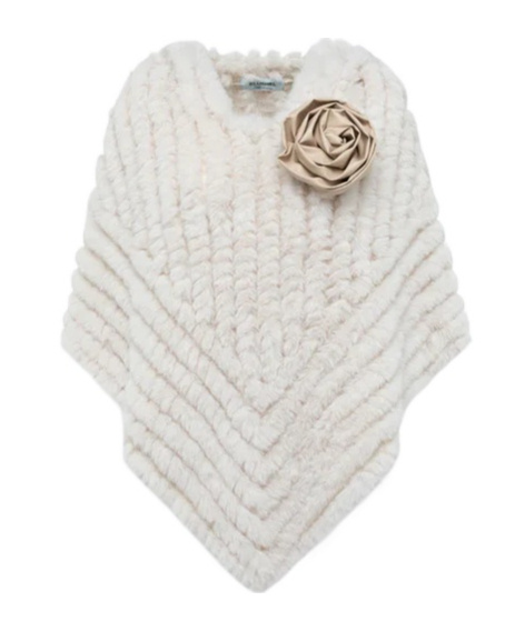 Blugirl Flower-detailing Poncho In Gray