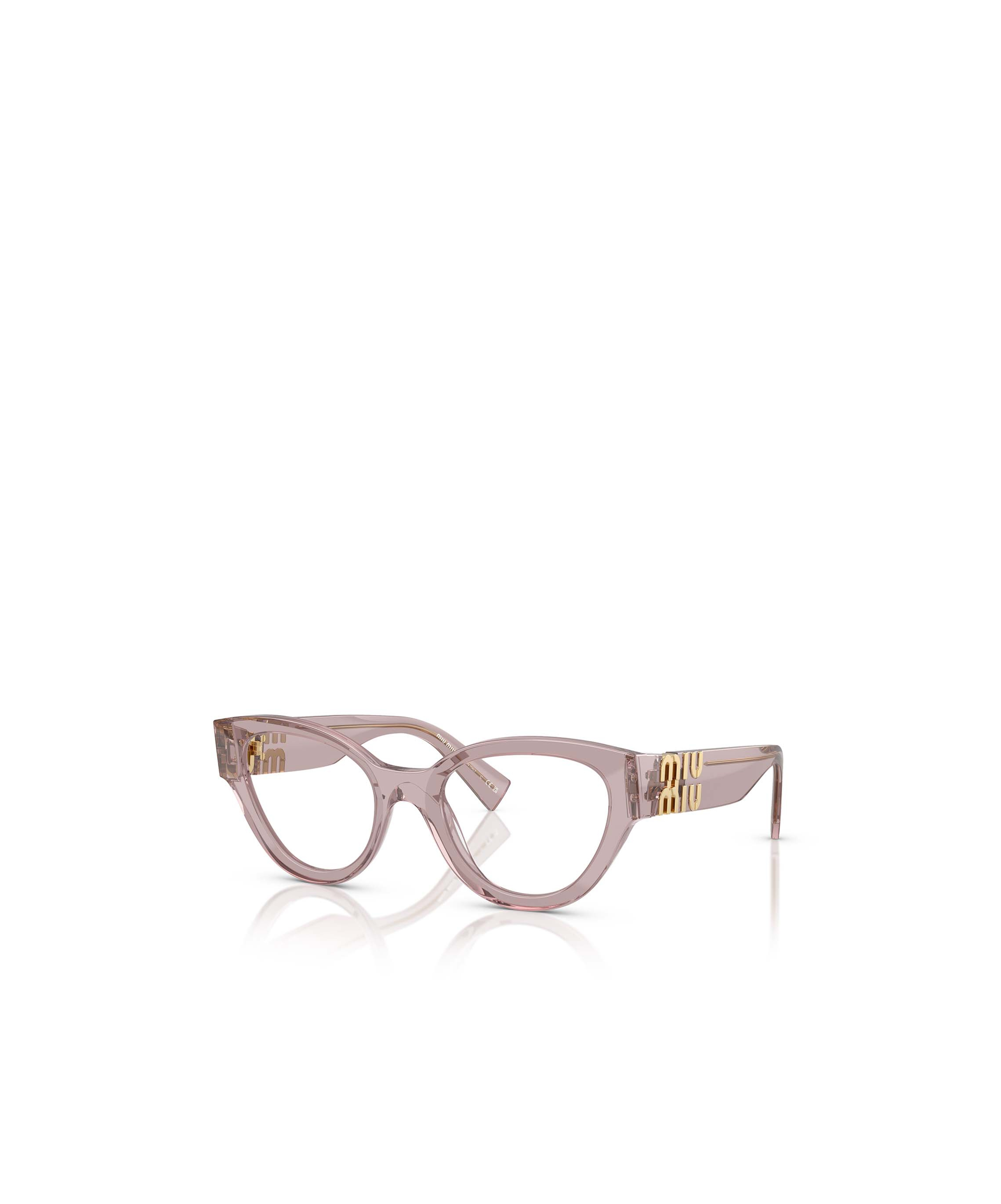 Miu Miu Logo Flat Mirror In Nude
