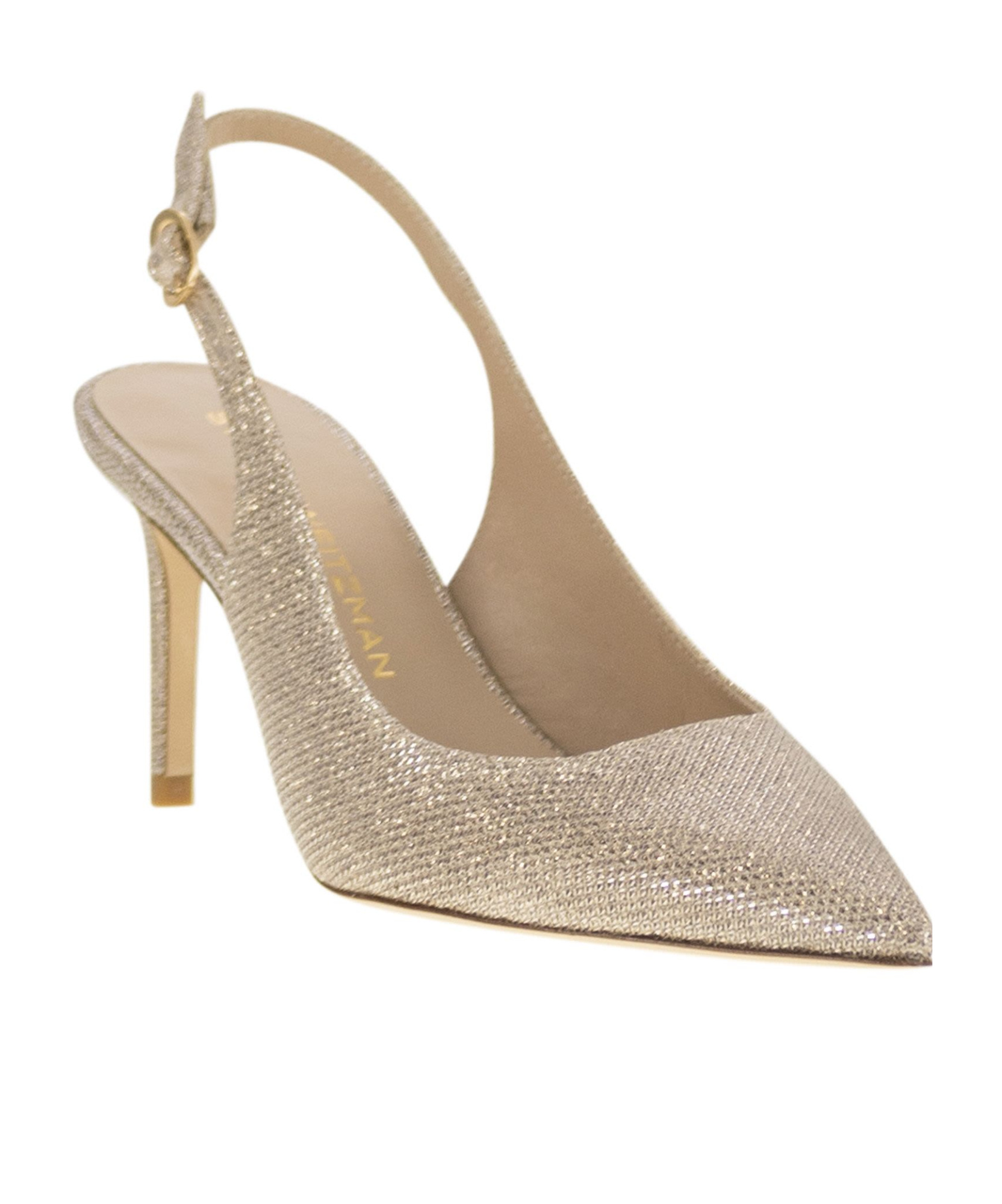 Stuart Weitzman Pointed Hallow-heeled Sandals In Nude