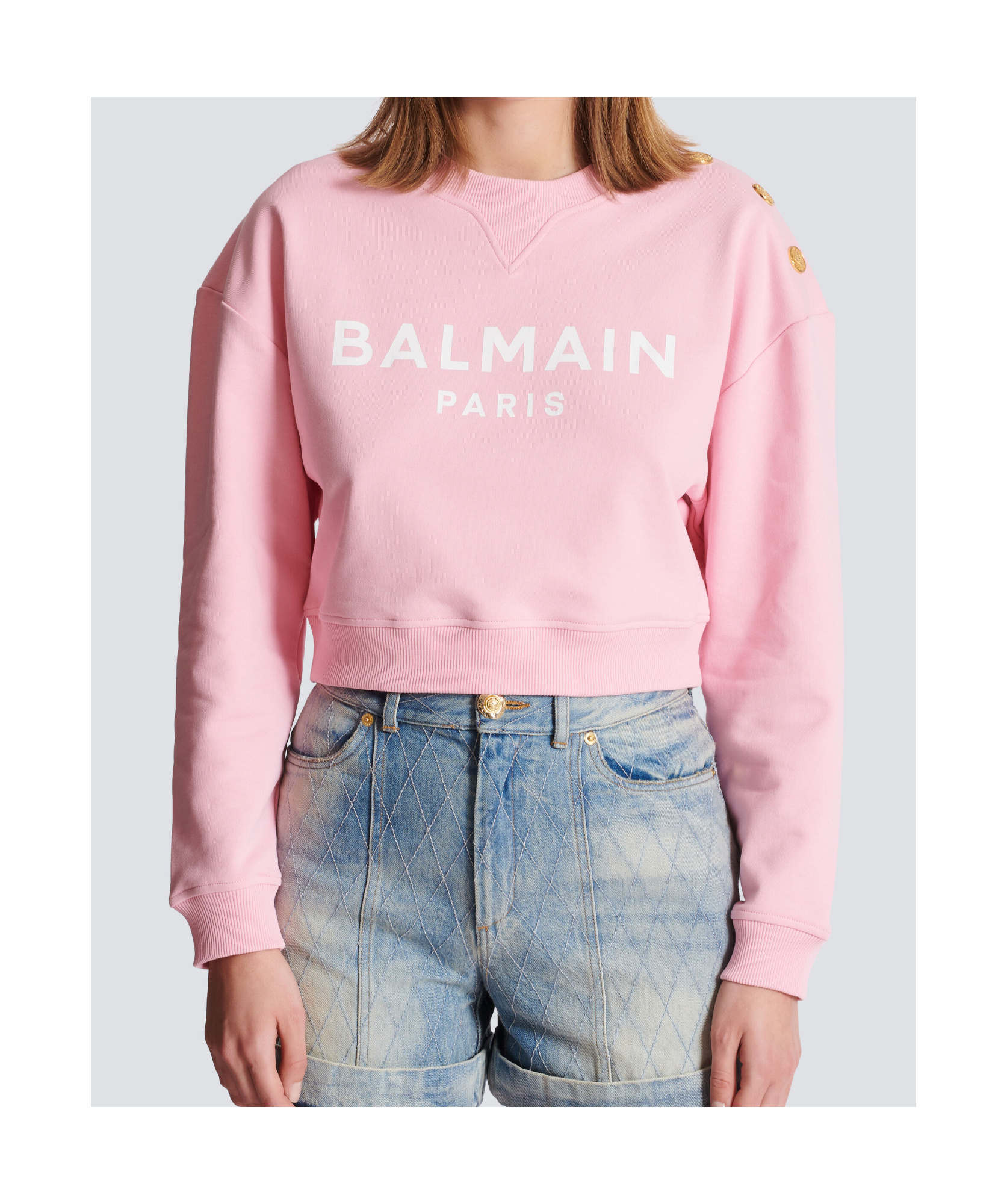 Shop Balmain Printed Paris Sweatshirt