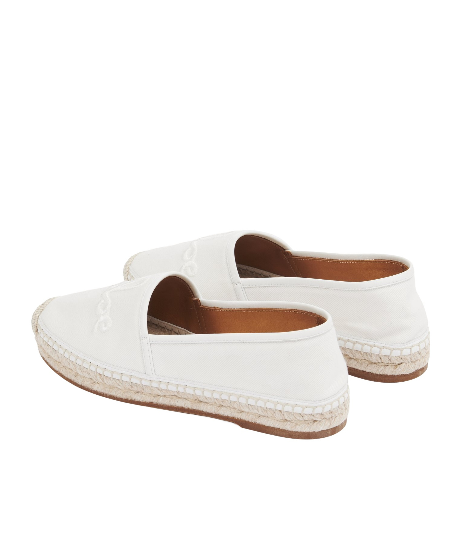 Chloé Pary Leather Espadrilles In White