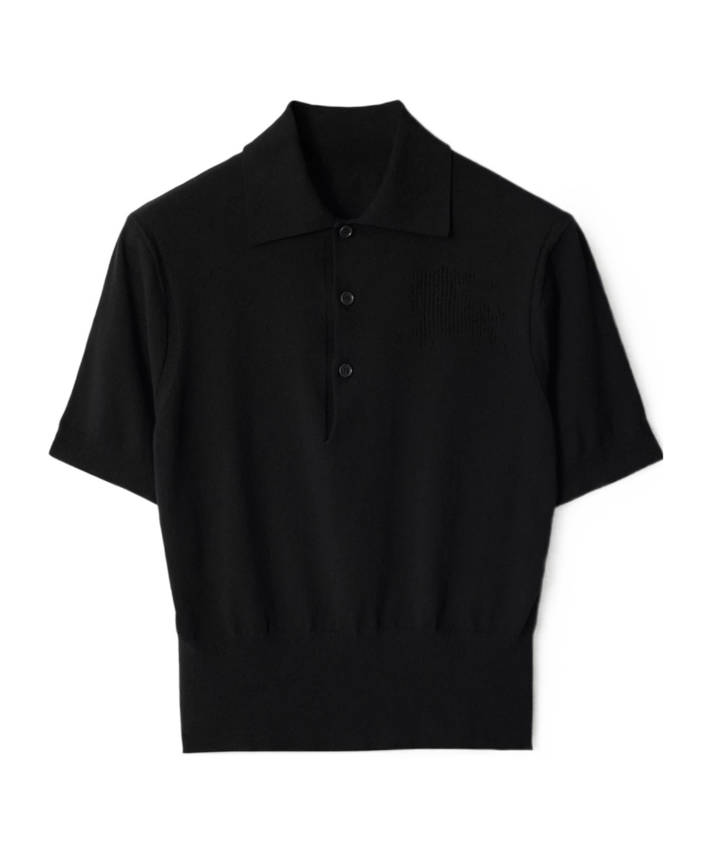 Burberry Cotton Blend Polo Shirt In Black