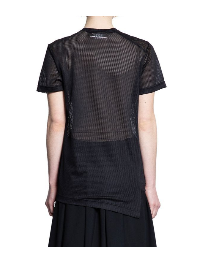 Comme Des Garçons Asymmetric Mesh T-shirt