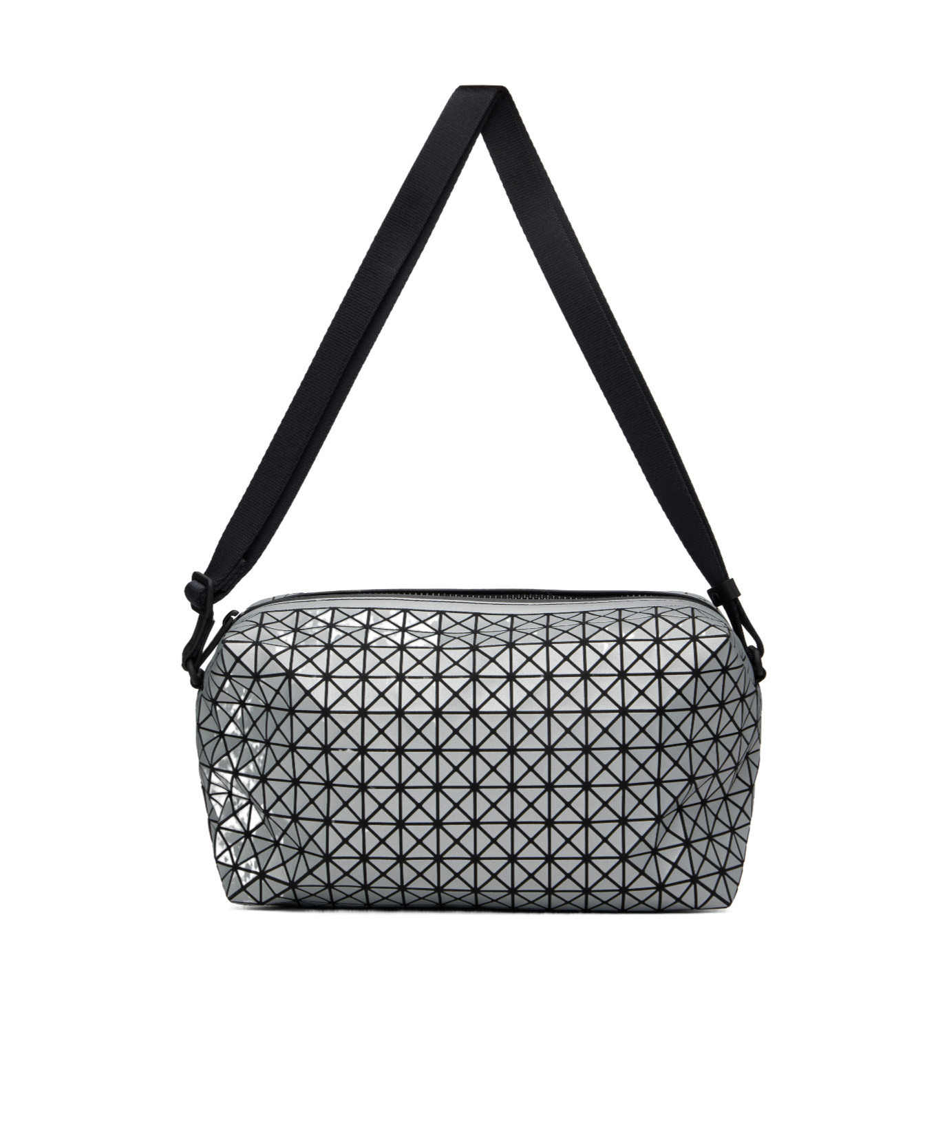 Bao Bao Issey Miyake Saddle Reflector Crossbody Bag In Silver